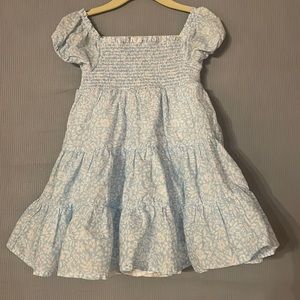 Blue, and white floral dress